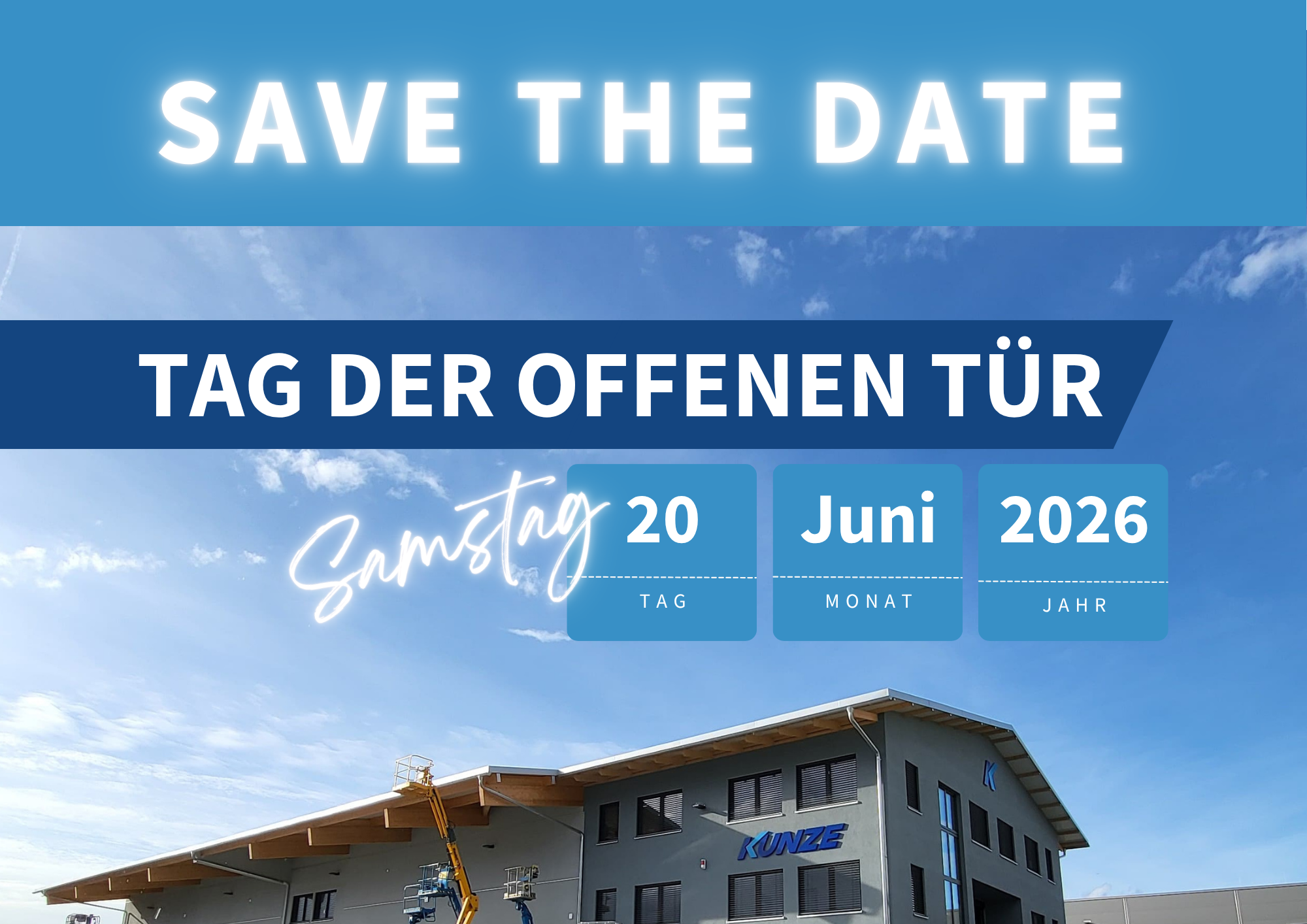Tag der offenen Tür bei KUNZE in Bruckmühl am 20.06.2026 von 11:00 Uhr bis 16:00 Uhr
